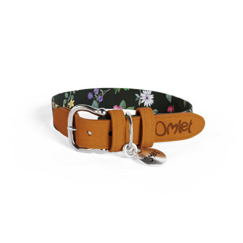 Small midnight meadow designer dog collar
