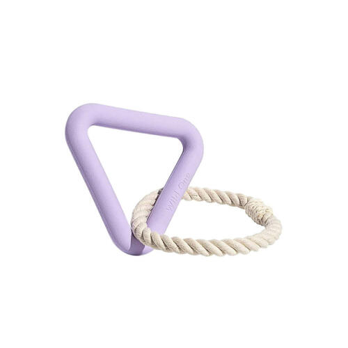 Wild one triangle dog toy lilac