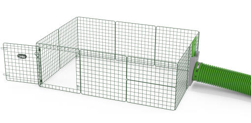 A guinea pig play pen with a Zippi run attached