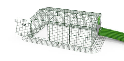 Zippi guinea pig run with roof and skirt - single height