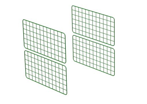 Zippi rabbit run extension panels - half height - pack of 4