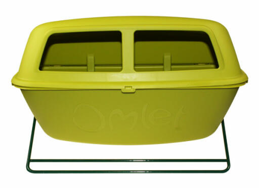 Green Eglu Go chicken feeder drinker stand