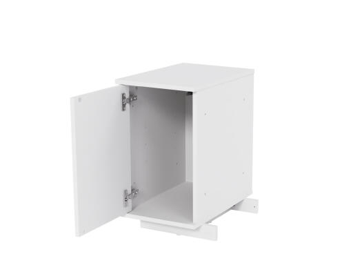 Fido Studio 24 white dog crate wardrobe open