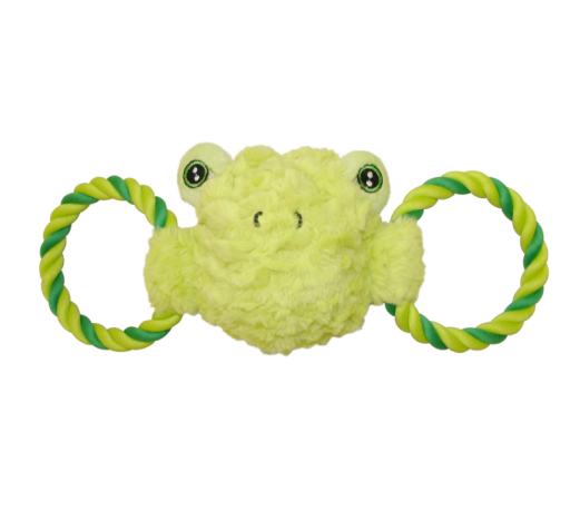 Jolly tug-a-mals frog dog toy