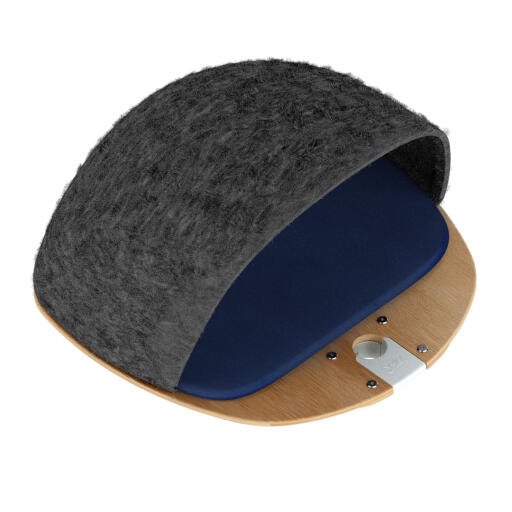 Freestyle indoor floor to ceiling cat tree blue platform den