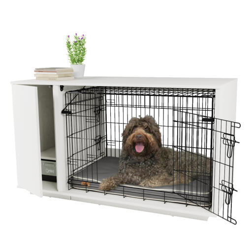 Fido Nook 36 with crate and wardrobe white