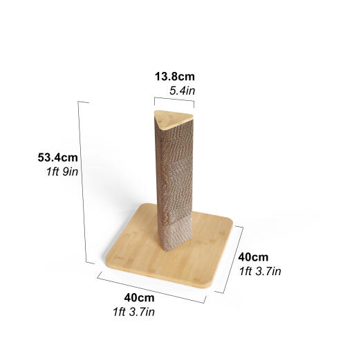 Dimensions of Short Stak Refillable Cat Scratching Post by Omlet