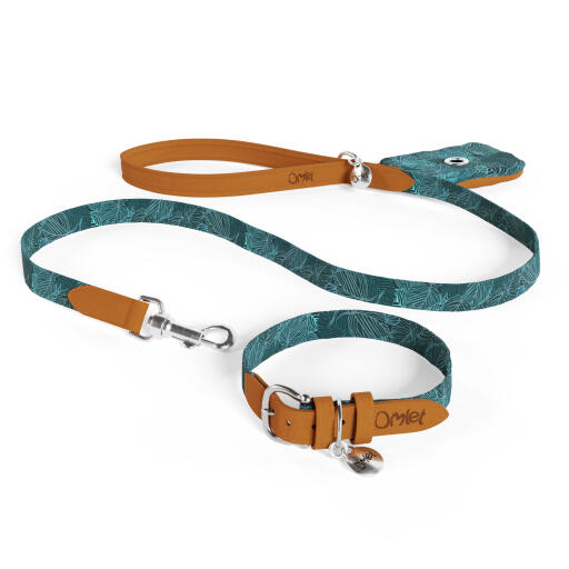 Dog lead, collar and poo bag holder as a bundle