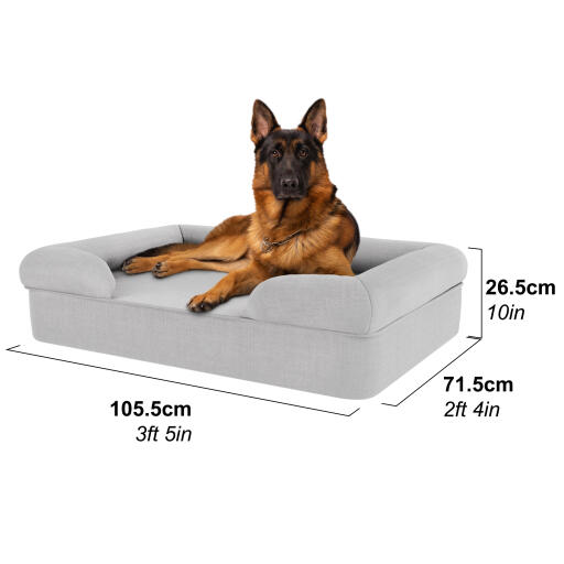 Large bolster dog bed dimensions