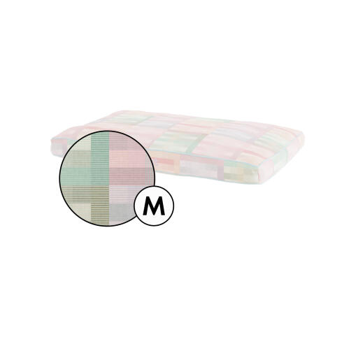 Medium cushion dog bed cover in prism kaleidoscope print by Omlet.