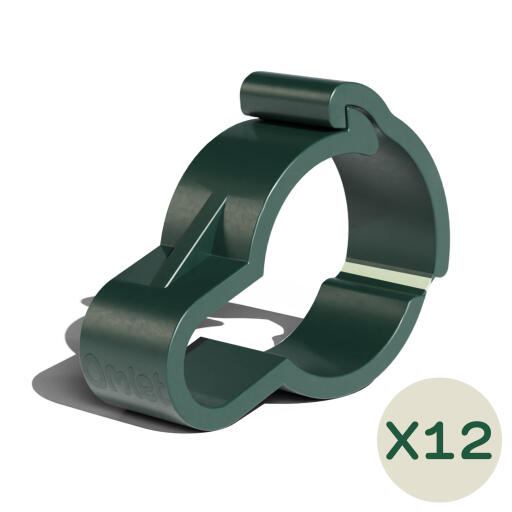 12 tube clips (11mm) for raccoon resistant run
