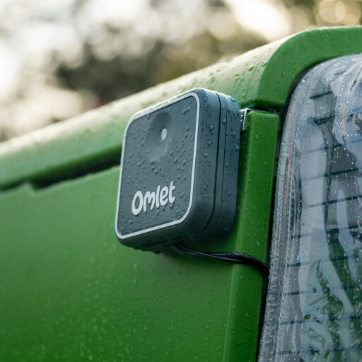 A close up of the smart automatic chicken coop door control panel