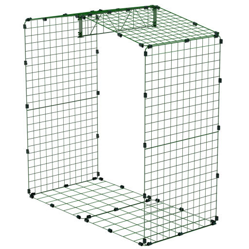 Extension for Zippi rabbit run with roof and underfloor mesh - double height