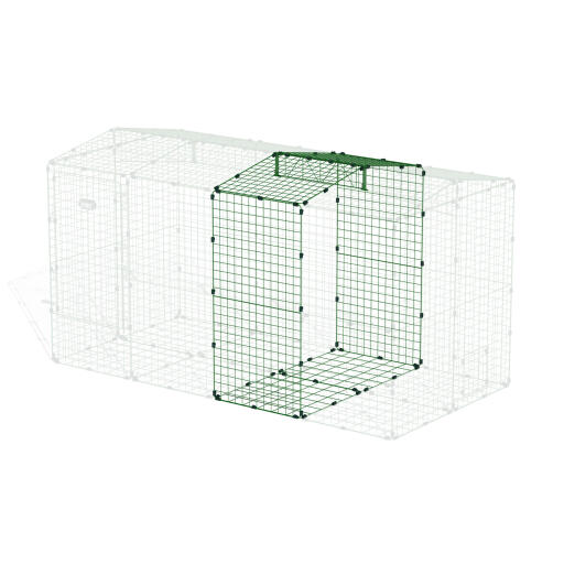 Extension for Zippi rabbit run with roof and underfloor mesh - double height