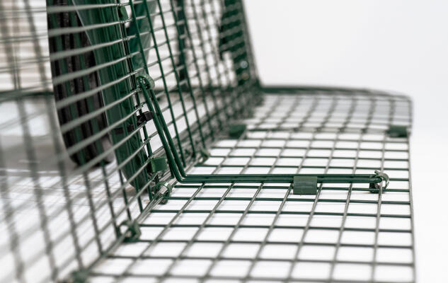 Closeup of anti-tunnel skirt of Eglu Cube chicken coop run