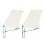 Two white fabric outdoor cat shelves for cat runs Two white fabric outdoor cat shelves for cat runs