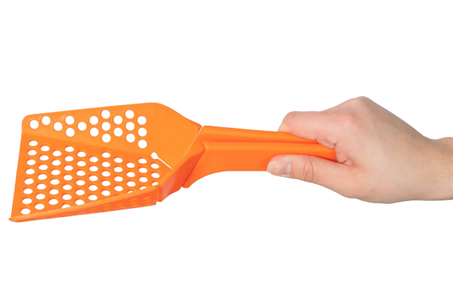 Cat litter folding scoop