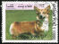 A cardigan welsh corgi on an afghan stamp