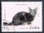 A stamp from cuba with a korat cat printed on it