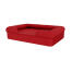 A red memory foam dog bed. A red memory foam dog bed.