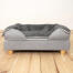 Luxury dog blanket in a bolster memory foam dog bed