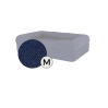 Omlet memory foam bolster dog bed medium in midnight blue