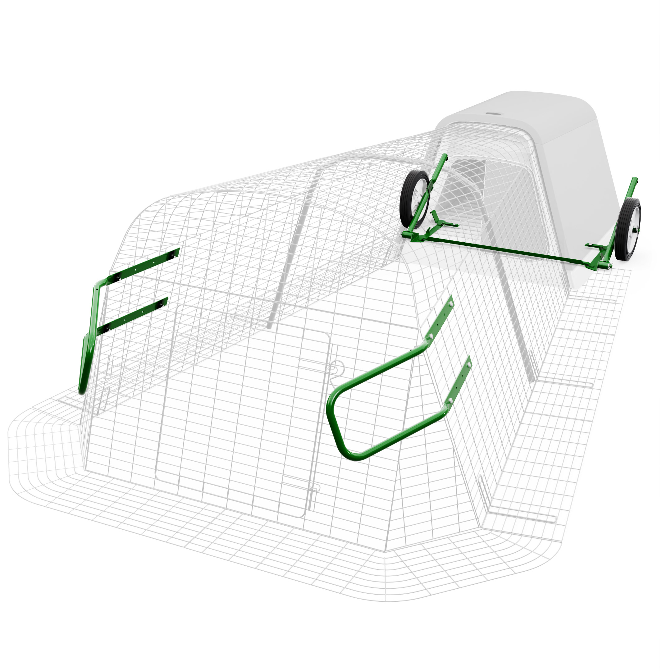 Eglu Go Wheel Set + Run Handles | Omlet