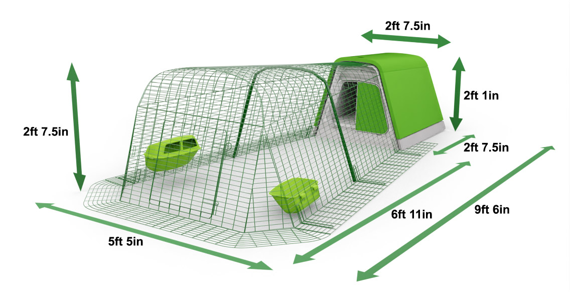 eglu go chicken coop dimensions