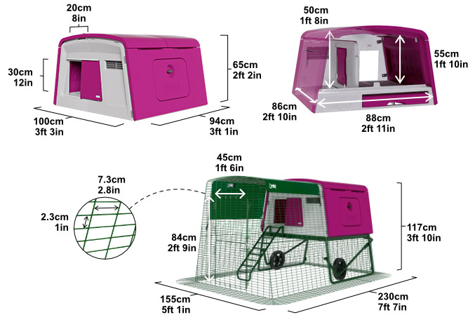 The Eglu Cube is Easy to Assemble. See the dimensions.