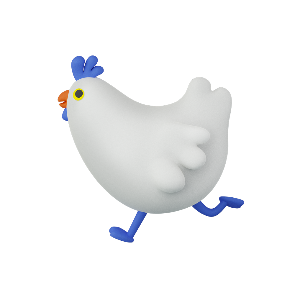 Omlet chicken mascot