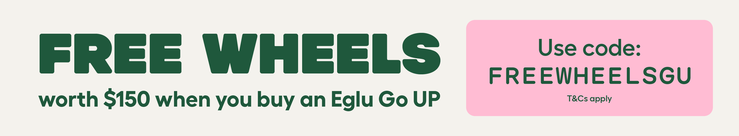 Free wheels when you buy an Eglu Go Up