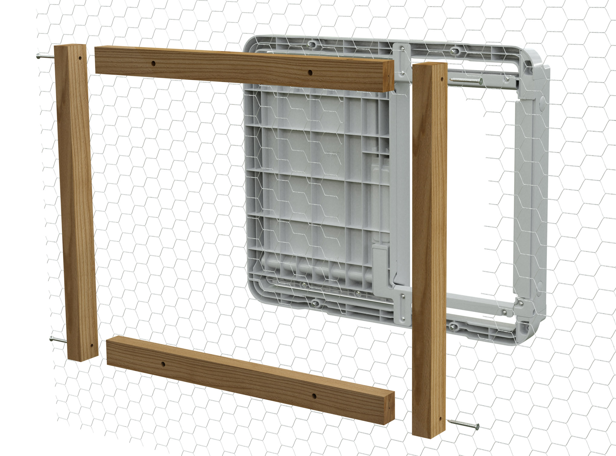 Autodoor Attachment Kit for Traditional Chicken Mesh Omlet