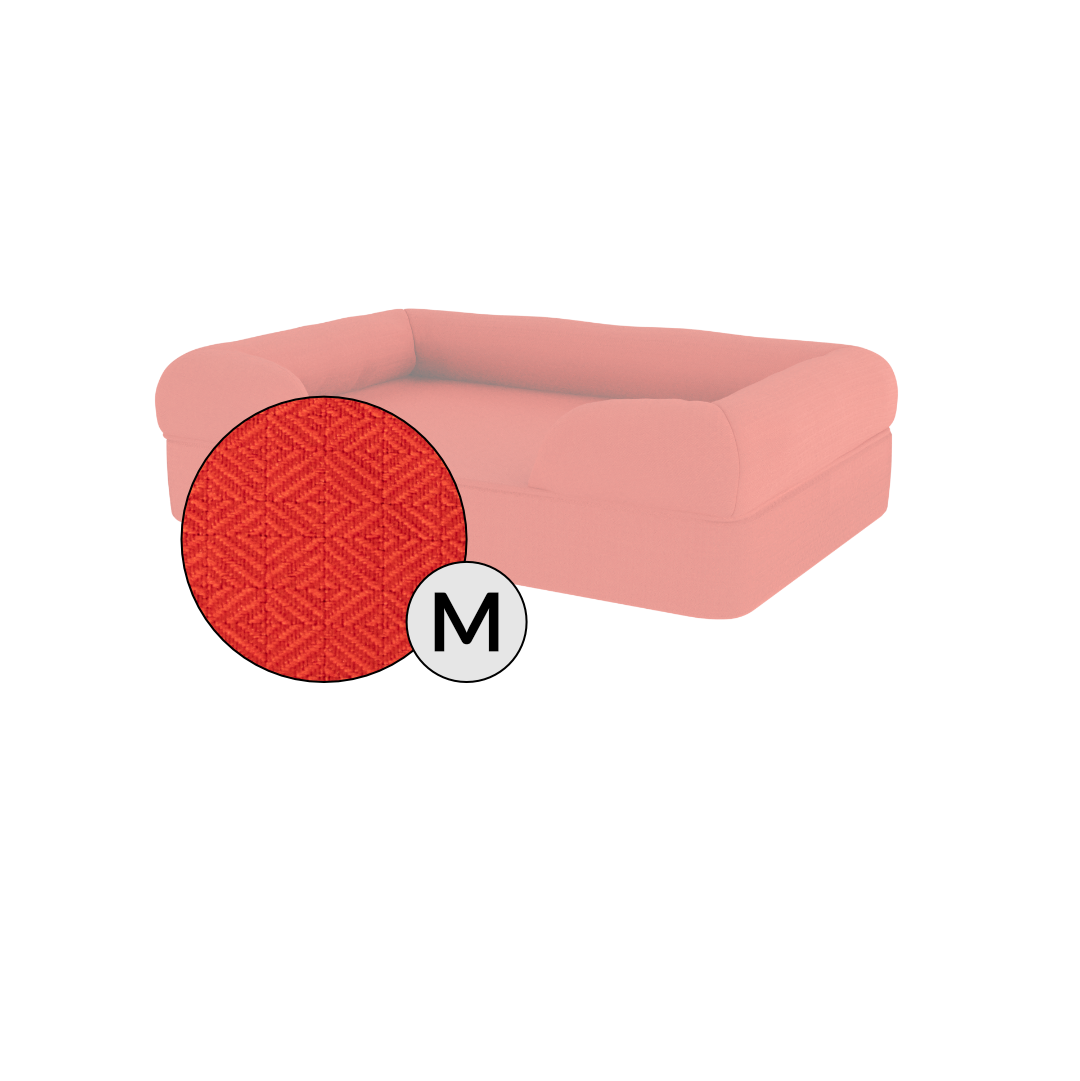 Bolster Dog Bed Cover Only Medium Cherry Red Omlet