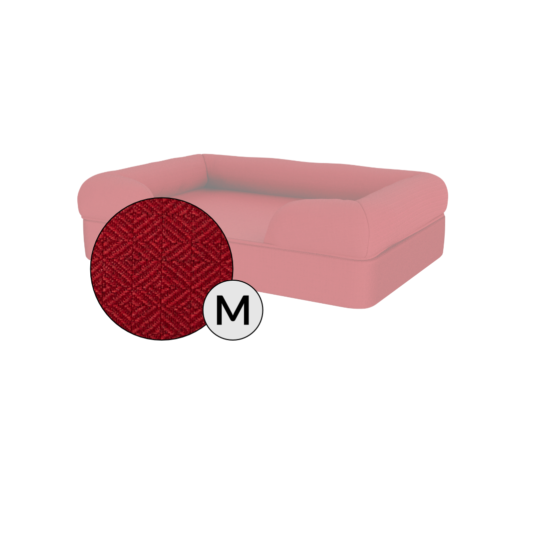 Bolster Dog Bed Cover Only Medium Merlot Red Omlet