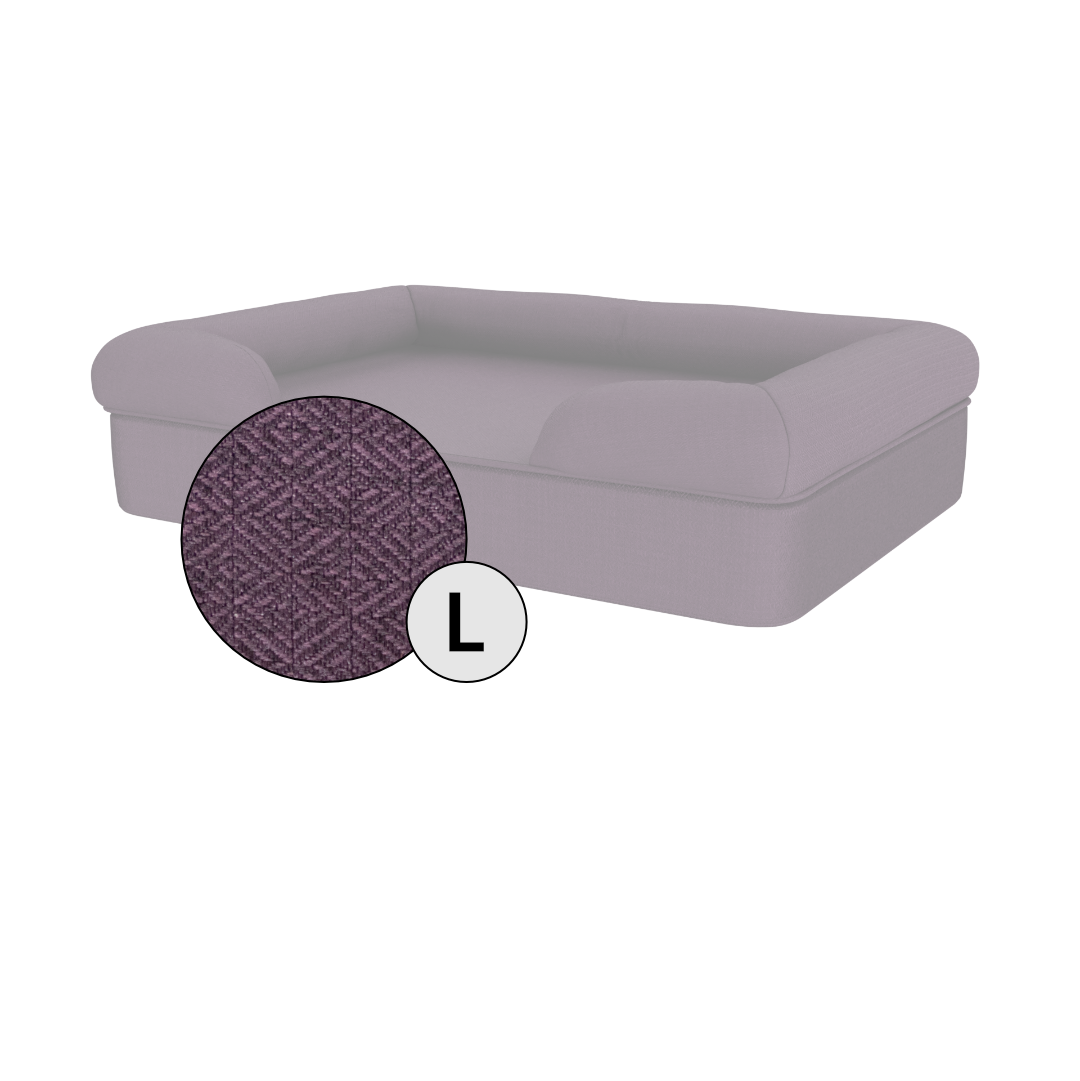 Large Bolster Dog Bed Cover Only Plum Purple Omlet