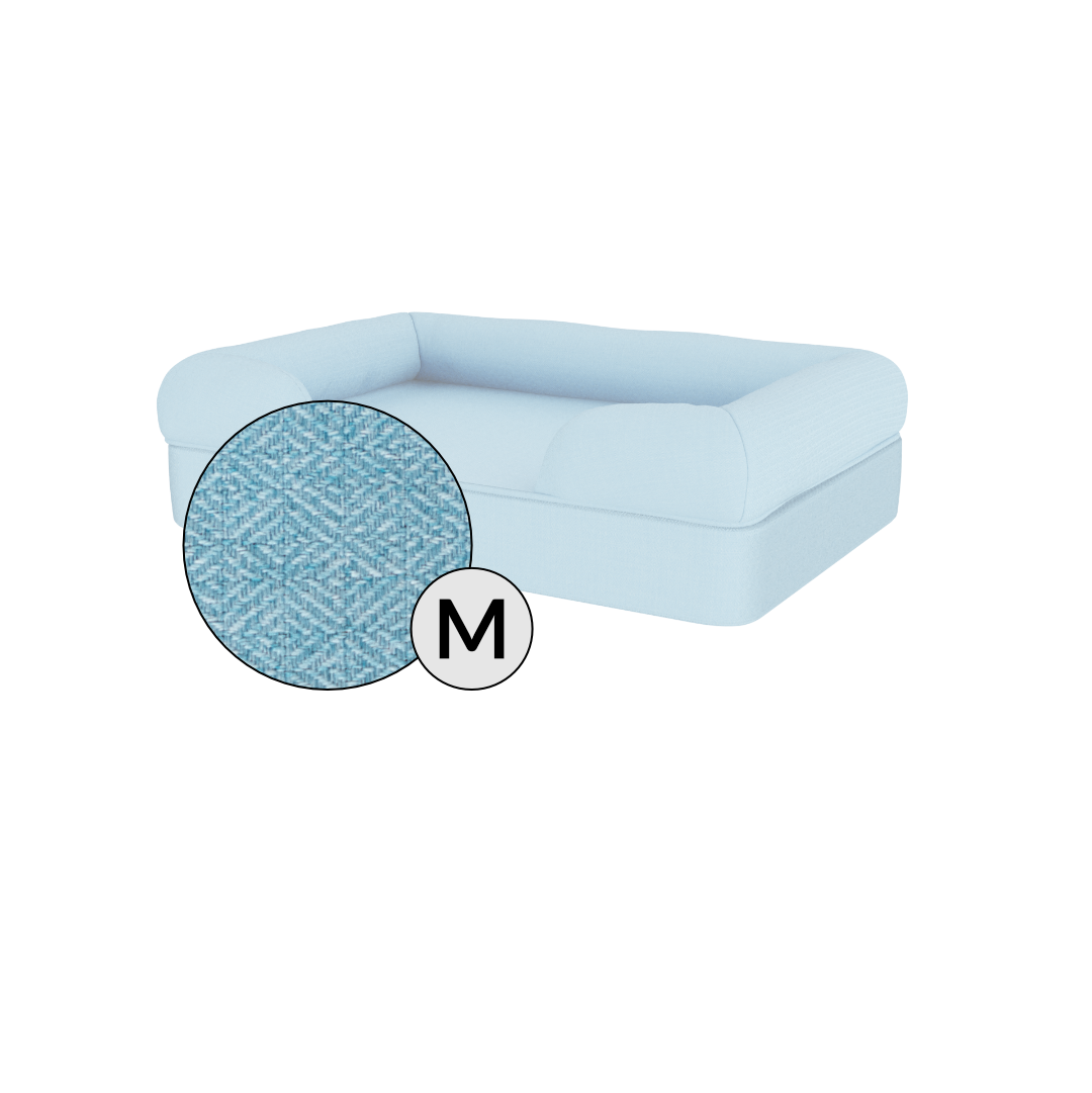 Bolster Dog Bed Cover Only Medium Sky Blue Omlet