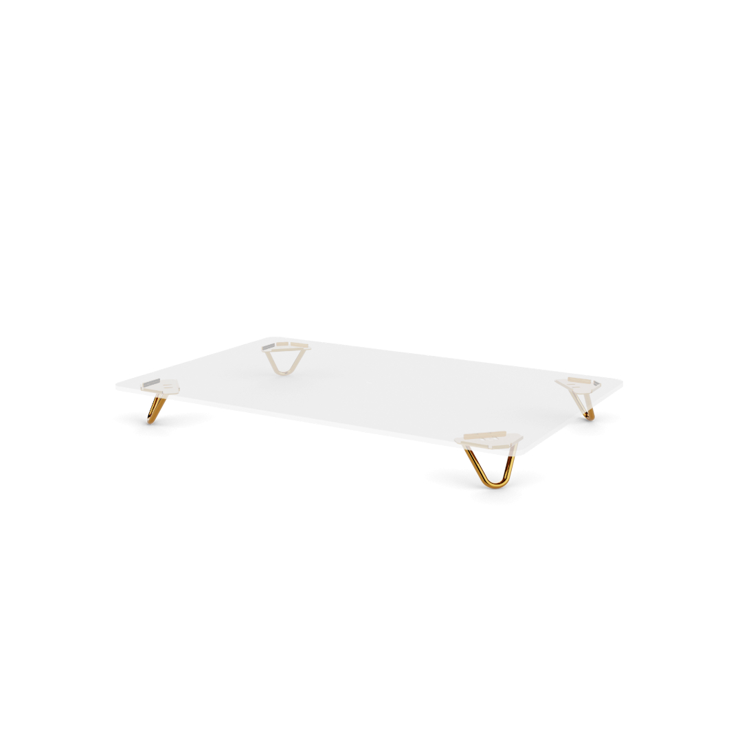 Base with Metal Hairpin Feet for Omlet Dog Beds Gold Medium Pack