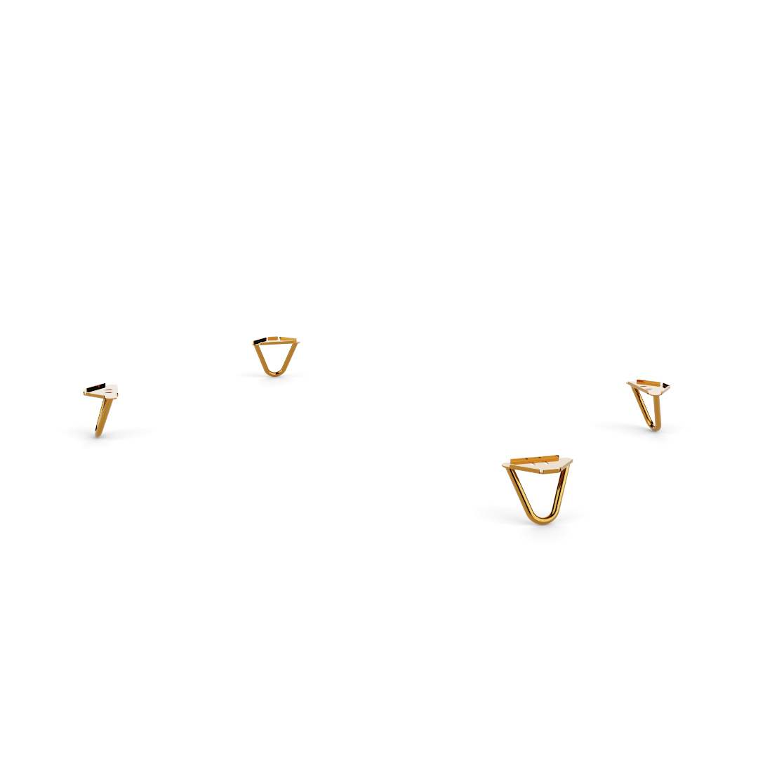 Metal Hairpin Feet for Omlet Dog Beds Gold Large Pack of 4 Omlet