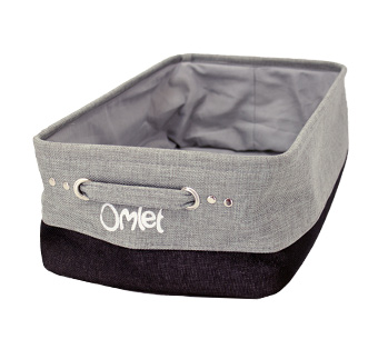 The Maya Nook storage basket keeps your cats toys nice and organized