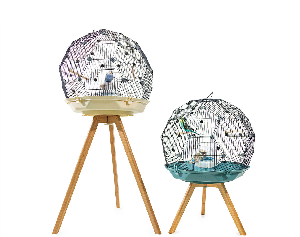 Geo Bird Cage with stands 