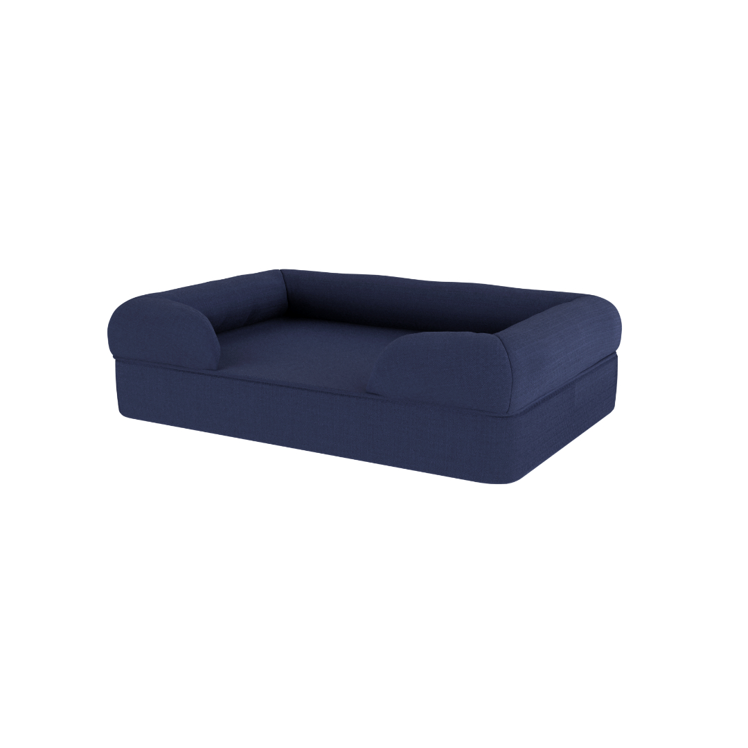 Memory Foam Bolster Dog Bed - Medium - Midnight Blue | Omlet