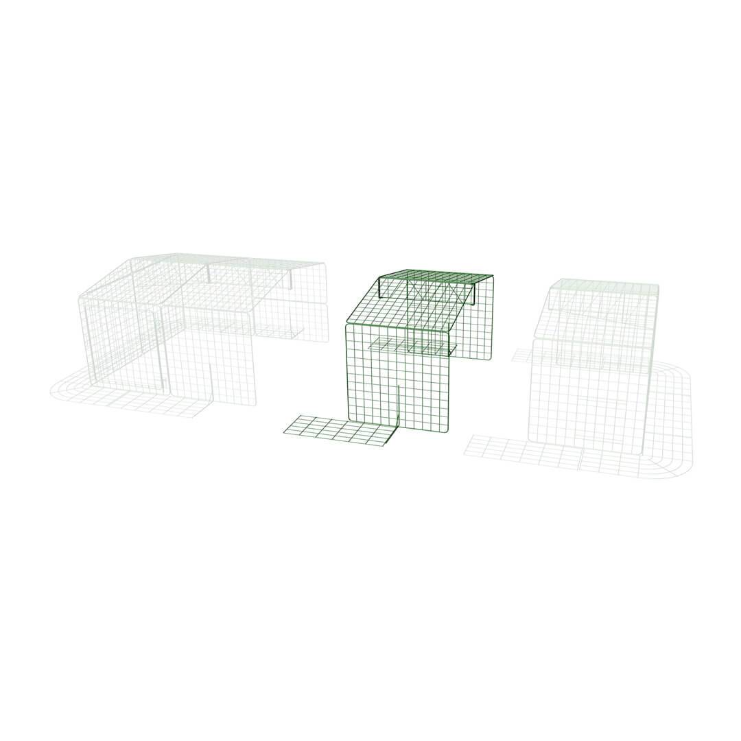 Extension for Zippi Rabbit Run with Roof and Skirt - Single Height | Omlet