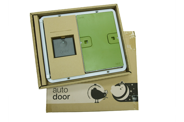 You get everything you need to install the Omlet Autodoor in one box