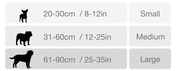 Dog bed size guide for bolster