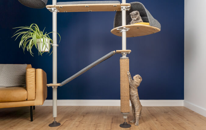 Space efficient cat tree can fit anywhere