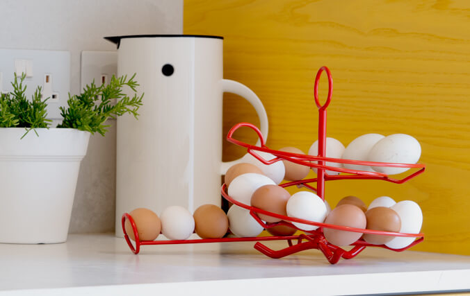 The Egg Skelter - an easy, efficient way to store your eggs!