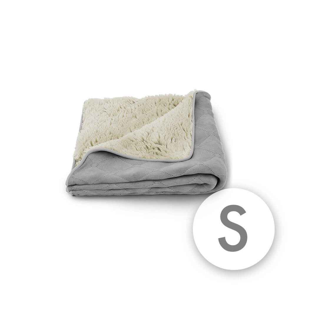 Super Soft Dog Blanket Small - Grey and Cream